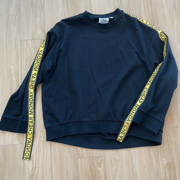 Cheap Monday Woman Sweatshirt Goal Tape Black - Picture 3 of 4